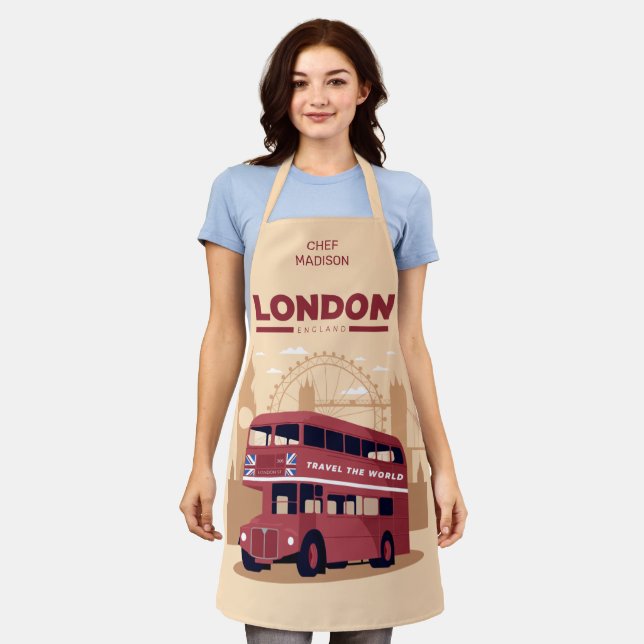 Individuelle Name LONDON Schürze (Getragen)