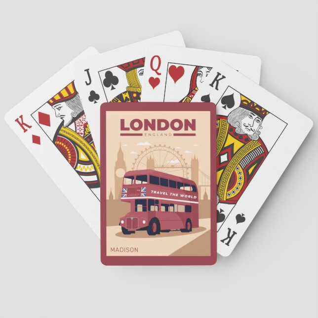 individuelle Name LONDON Spielkarten (Rückseite)