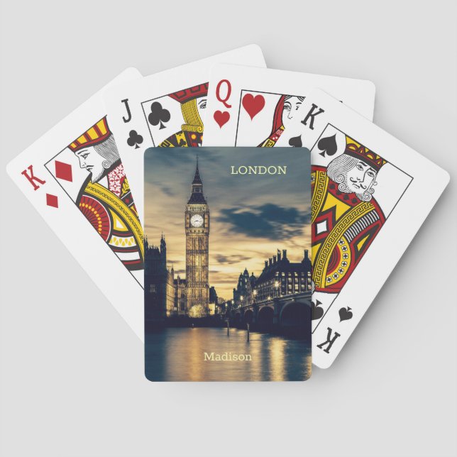 Individuelle Name London Spielkarten (Rückseite)