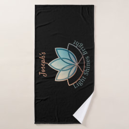 Individuelle Name Lotus Handtuch - [NAME] Shines h Badehandtuch