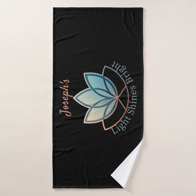 Individuelle Name Lotus Handtuch - [NAME] Shines h Badehandtuch (Badehandtuch)