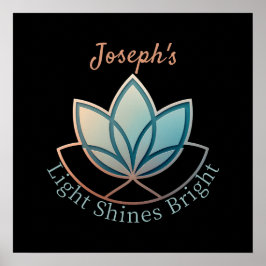 Individuelle Name Lotus - [NAME] Lichtschübe hell Poster