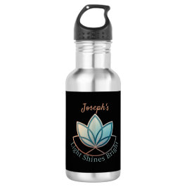 Individuelle Name Lotus - [NAME] Shines hell Edelstahlflasche