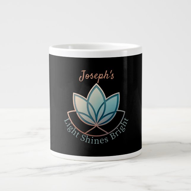 Individuelle Name Lotus - [NAME] Shines hell Jumbo-Tasse (Vorderseite)