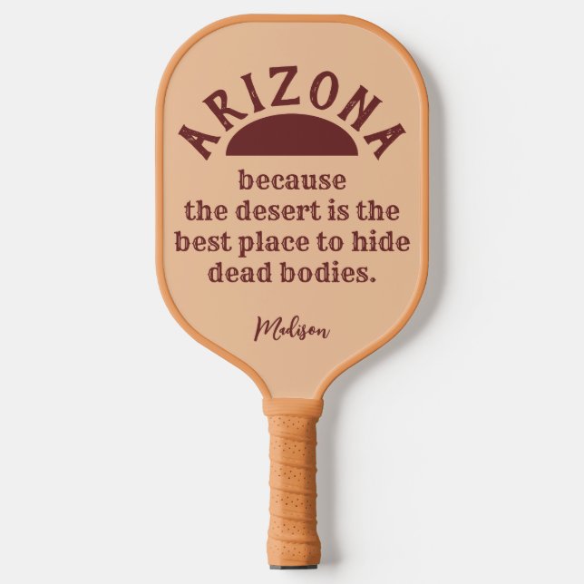 Individuelle Name lustig ARIZONA Pickleball Schläger (Vorderseite)