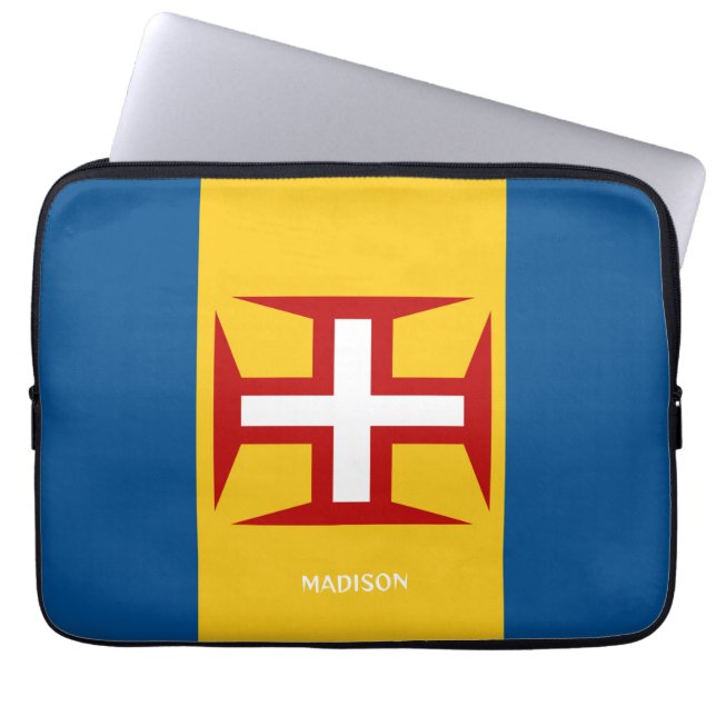 Individuelle Name Madeira Flag Laptopschutzhülle (Vorderseite)