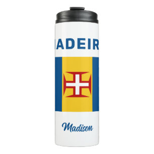 Individuelle Name Madeira Flag Thermosbecher
