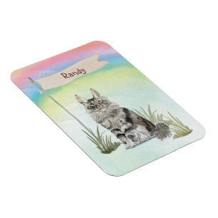 Individuelle Name Maine Coon Cat Pet Magnet