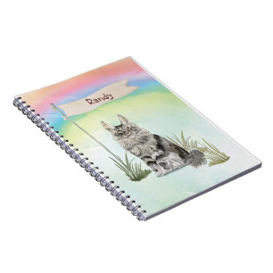 Individuelle Name Maine Coon Cat Pet Notizblock