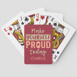 individuelle Name "Make Yourself Proud", der Karte Spielkarten