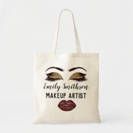 Individuelle Name Makeup Artist Kiss Lips Skin Gol Tragetasche