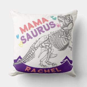Individuelle Name Mamasaurus Mama Trex Dino Funny Kissen