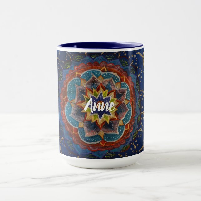 Individuelle Name Mandala Combo Tasse (Zentrum)