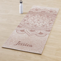 Individuelle Name Mandala Om Rose Gold Glitzer Übu