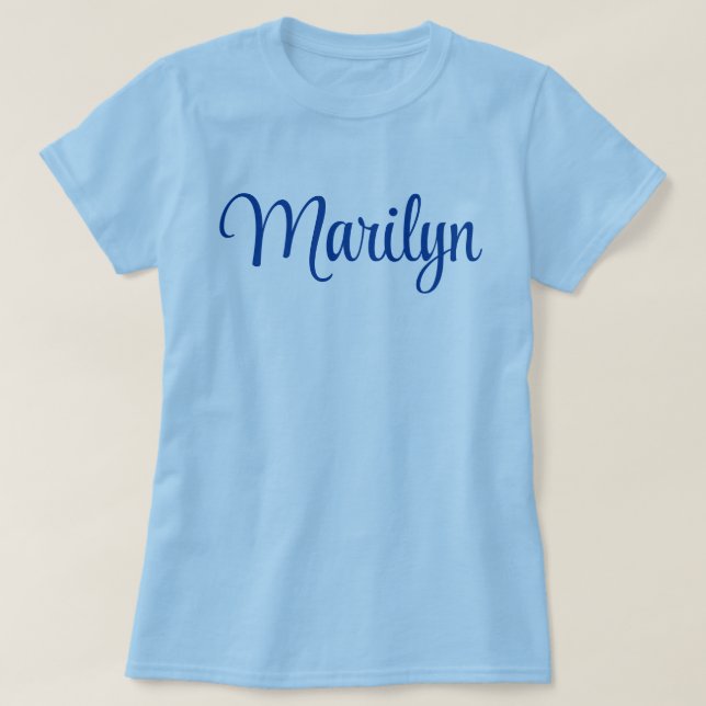 Individuelle Name Marilyn Basic T - Shirt (Design vorne)