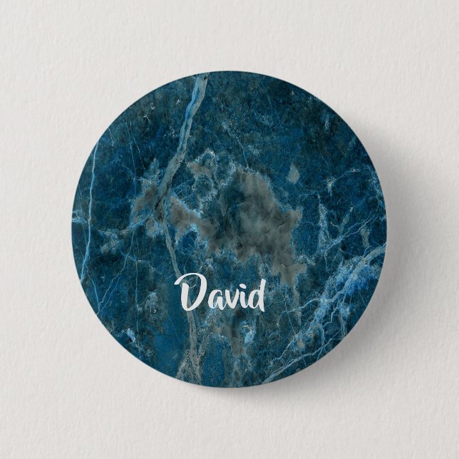 Individuelle Name-Marmorfliesen Button (Vorderseite)