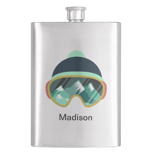 Individuelle Name-Maske Flachmann (Vorderseite)