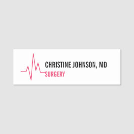 Individuelle Name| Medical Heartbeat| Ärzteschaft Namensschild