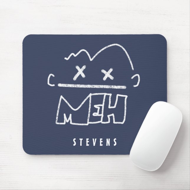 Individuelle Name Meh Funny Face Emoji Mousepad (Mit Mouse)