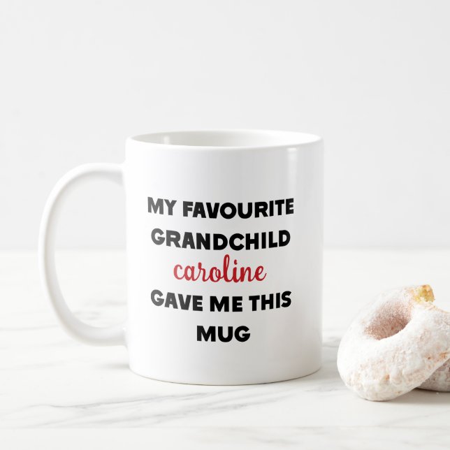Individuelle Name, mein Lieblingskind gab mir das Kaffeetasse (Mit Donut)