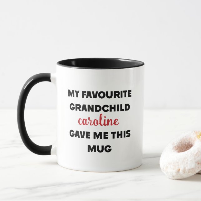 Individuelle Name, mein Lieblingskind gab mir das Tasse (Mit Donut)