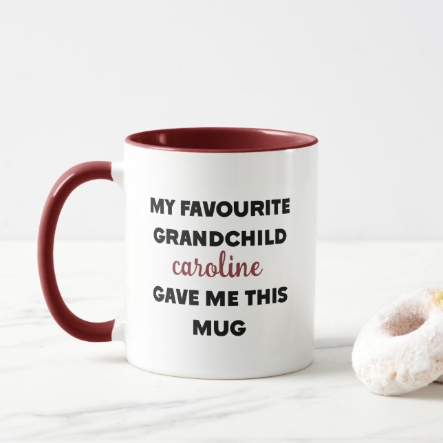 Individuelle Name, mein Lieblingskind gab mir das Tasse (Mit Donut)