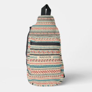 Individuelle Name mexikanisch / Aztekenmuster Crossbody Bag