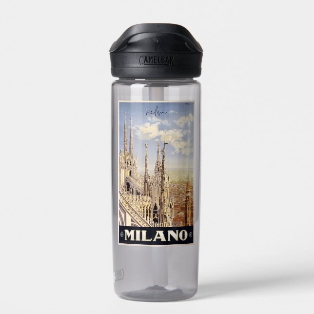Individuelle Name Milano (Mailand) Trinkflasche (Rückseite)