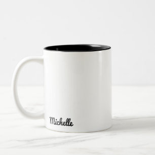 Individuelle Name Minimalistisch Zweifarbige Tasse