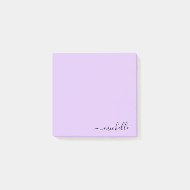 Individuelle Name Minimalistische Personalisierte  Post-it Klebezettel (Vorderseite)