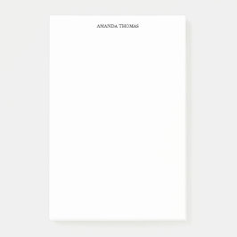 Individuelle Name Minimalistisches Elegant Post-it Klebezettel