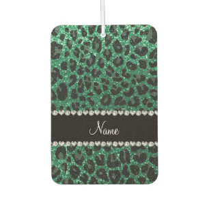 Individuelle Name Minze grün Glitzer Leoparden dru Autolufterfrischer