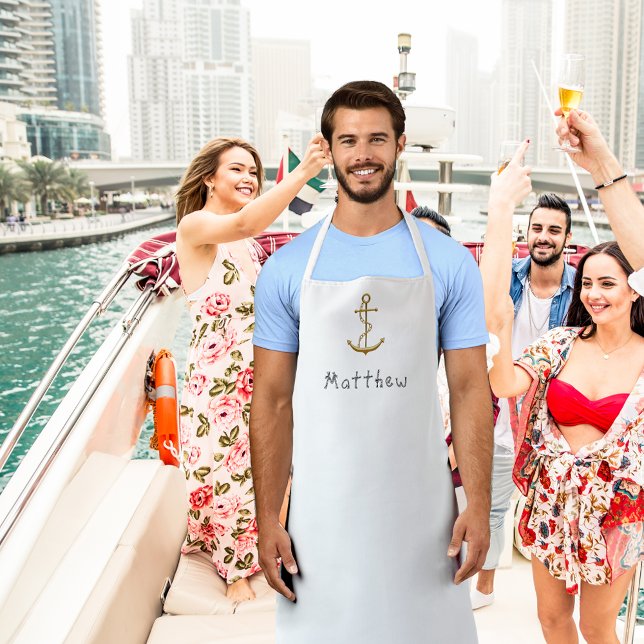 Individuelle Name mit Goldanker Schürze (Von Creator hochgeladen)