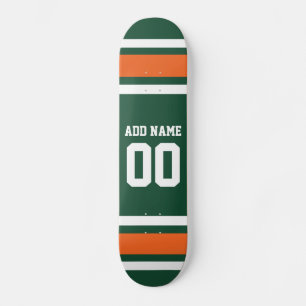 Individuelle Name mit grünen und orangefarbenen St Skateboard