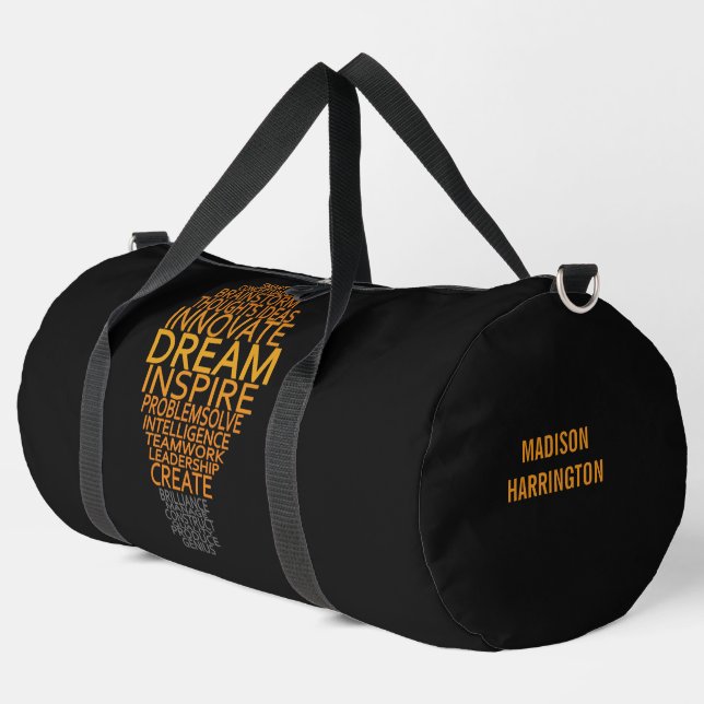 Individuelle Name mit Inspirationslampe Duffle Bag (Linke Ecke)