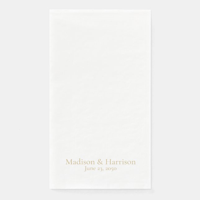 Individuelle Name mit klassischen schicken Goldser Serviette (Vorderseite)