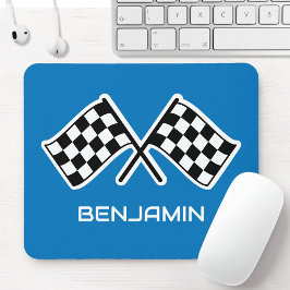 Individuelle Name mit kontrollierter Flagge Racing Mousepad