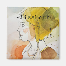 Individuelle Name mit Monogramm niedliches Geschen Magnet