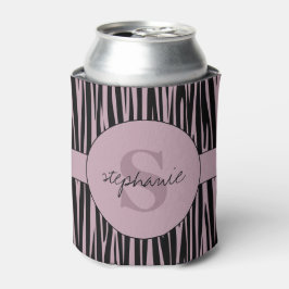 Individuelle Name Mit Monogramm Zebra streifen Dosenkühler