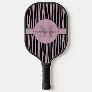 Individuelle Name Mit Monogramm Zebra streifen Pickleball Schläger