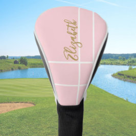 Individuelle Name mit schlichter, rosa Farbe Golf Headcover