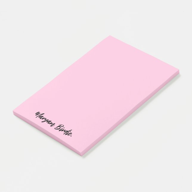 Individuelle Name mit Sticky Post-it Klebezettel (angewinkelt)