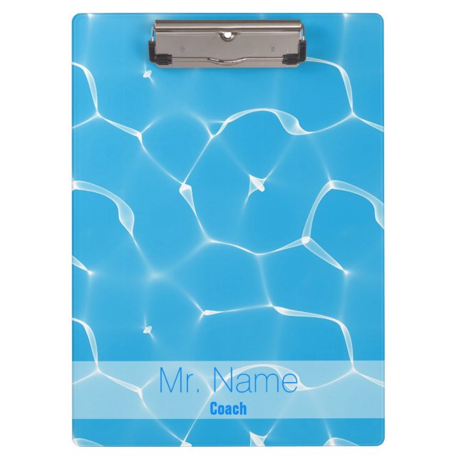 Individuelle Name mit Wasserbecken Klemmbrett (Vorderseite)