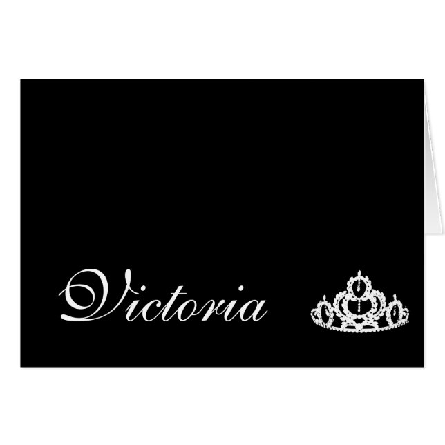 Individuelle Name Mitteilungskarten Pageant Tiara (Vorderseite (Horizontal))