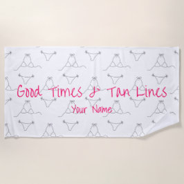 Individuelle Name Modernes Bikini Muster Sommer Strandtuch