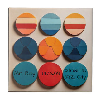 Individuelle Name Modernes geometrisches Muster de Fliese