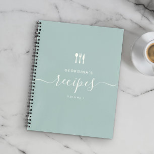 Individuelle Name ModernTeal Elegantes Skript Reze Notizbuch