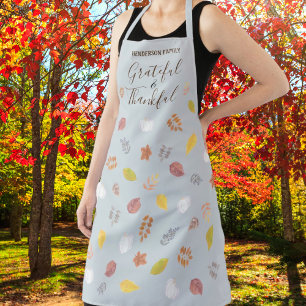 Individuelle Name Monogram Erntedank Herbstlaub Schürze
