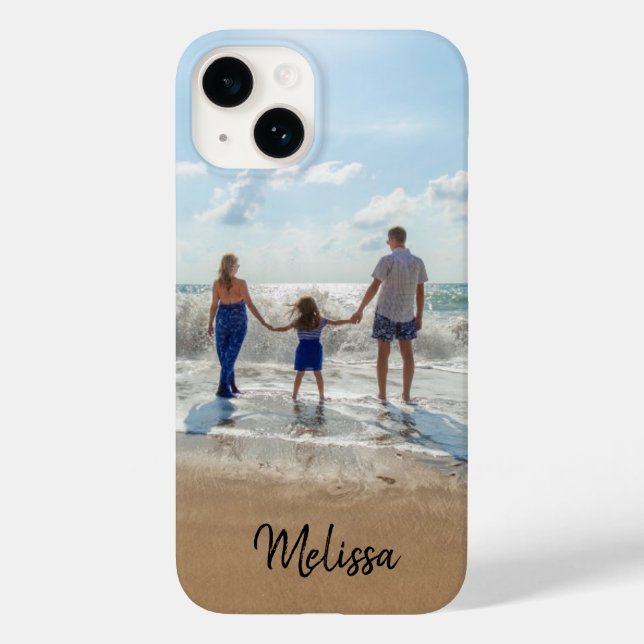 Individuelle Name Monogram Foto Case-Mate iPhone F 14 Hülle (Rückseite)