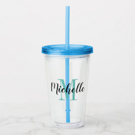 Individuelle Name Monogramm Acrylglas Acryltrinkbecher